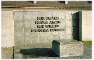 At the Dachau Memorial